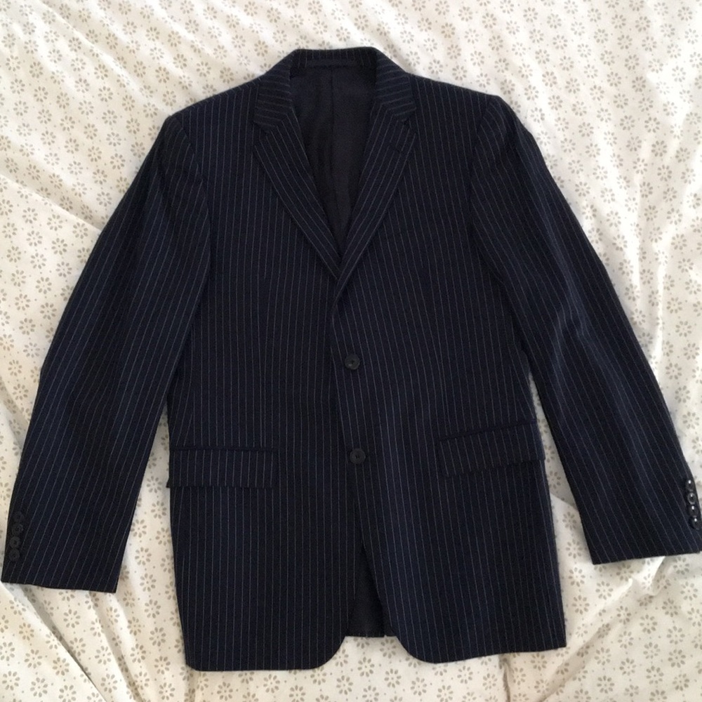 Hickey Freeman Navy Pinstripe suit jacket - 40R